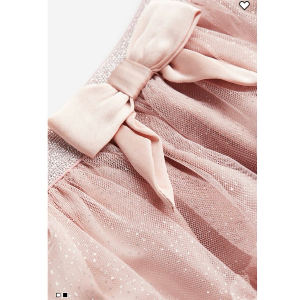 2 Tulle Skirts H&M Cat & Jack Pink White Sequins Fairycore Whimsical Girl M 7/8 - Picture 4 of 16